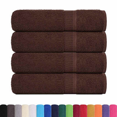 Serviettes de bain vidaxl 4 pc 100x150 cm 360 g m² 100% coton brun