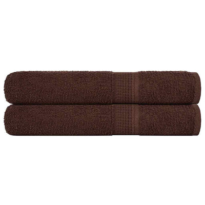 Serviettes de sauna vidaxl 2 ST 80x200 cm 360 g m² 100% coton brun