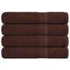 Serviettes de sauna vidaxl 4 ST 80x200 cm 360 g m² 100% coton brun