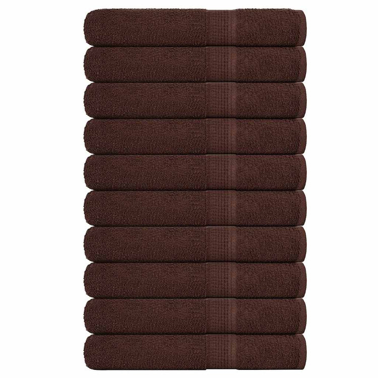Serviettes de sauna vidaxl 10 ST 80x200 cm 360 g m² 100% coton brun