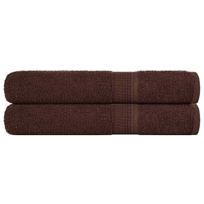 Serviettes Vidaxl 2 PCS 100x200 cm 360 g m² 100% coton brun