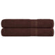 Serviettes Vidaxl 2 PCS 100x200 cm 360 g m² 100% coton brun
