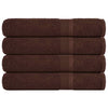 Serviettes Vidaxl 4 PCS 100x200 cm 360 g m² 100% coton brun