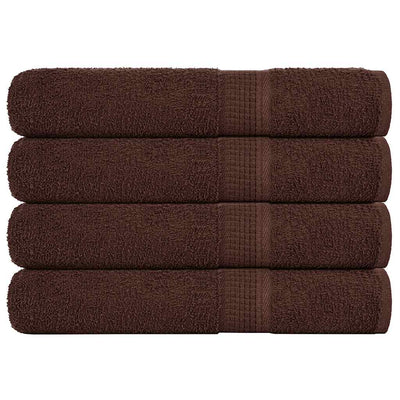 Serviettes Vidaxl 4 PCS 100x200 cm 360 g m² 100% coton brun