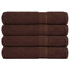 Serviettes Vidaxl 4 PCS 100x200 cm 360 g m² 100% coton brun
