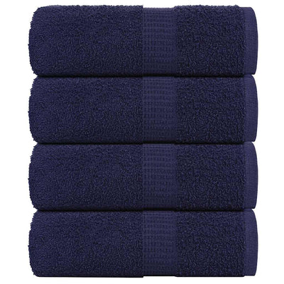 Vidaxl Soap Wipes 4 ST 30X30 CM 360 G M² 100% Coton Navy Bleu