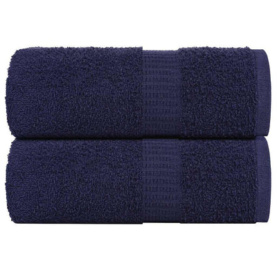 Vidaxl Guest Wipes 2 PCS 30x50 cm 360 g m² 100% Coton Navy Bleu