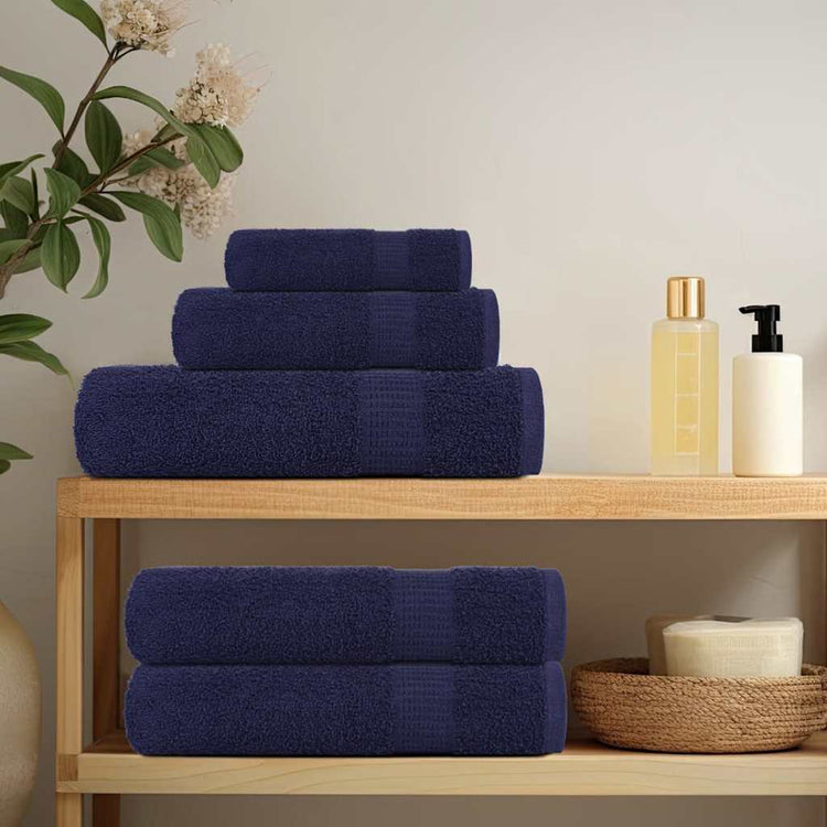 Vidaxl Guest Wipes 4 PCS 30x50 cm 360 g m² 100% Cotton Navy Blue