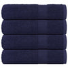 Serviettes vidaxl 4 ST 50x100 cm 360 g m² 100% coton bleu marine
