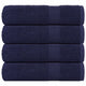 Serviettes vidaxl 4 ST 50x100 cm 360 g m² 100% coton bleu marine