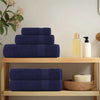 Serviettes vidaxl 10 ST 50x100 cm 360 g m² 100% coton bleu marine