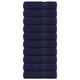 Serviettes de douche vidaxl 10 st 70x140cm 360g m² 100% coton bleu marine