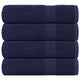 Serviettes de bain vidaxl 4 ST 100x150 cm 360 g m² 100% coton bleu marine