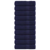 Serviettes de bain vidaxl 10 pc 100x150 cm 360 g m² 100% coton bleu marine