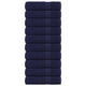 Serviettes de bain vidaxl 10 pc 100x150 cm 360 g m² 100% coton bleu marine