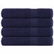 Serviettes vidaxl 4 pcs 100x200 cm 360 g m² 100% coton bleu marine