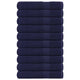 Serviettes vidaxl 10 pc 100x200 cm 360 g m² 100% coton bleu marine