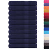 Serviettes vidaxl 10 pc 100x200 cm 360 g m² 100% coton bleu marine