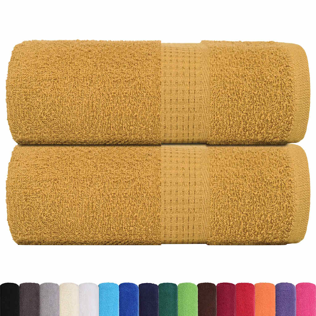 Vidaxl Guest Wipes 2 ST 30x50 cm 360 g m² 100% coton or couleur