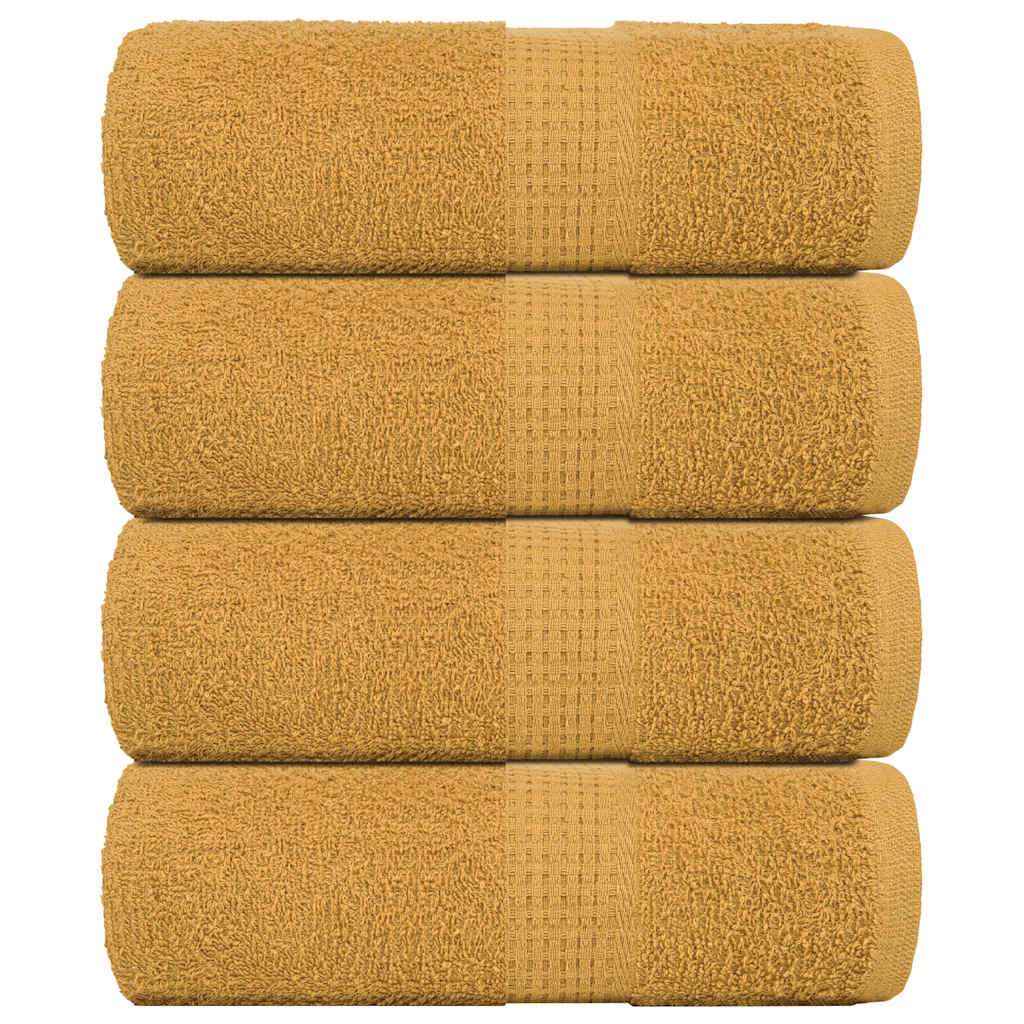Vidaxl Guest Wipes 4 PCS 30x50 cm 360 g m² 100% coton or couleur