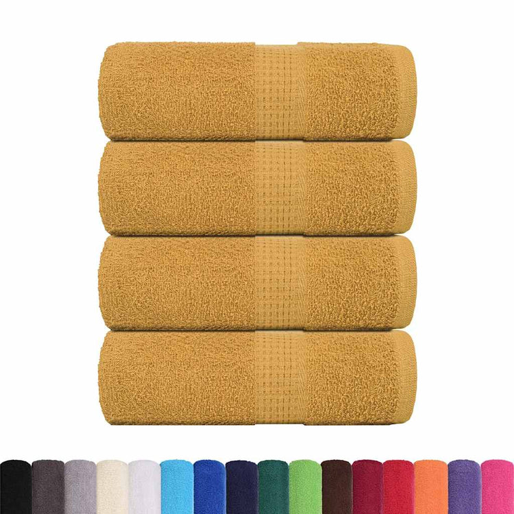 Vidaxl Guest Wipes 4 PCS 30x50 cm 360 g m² 100% coton or couleur