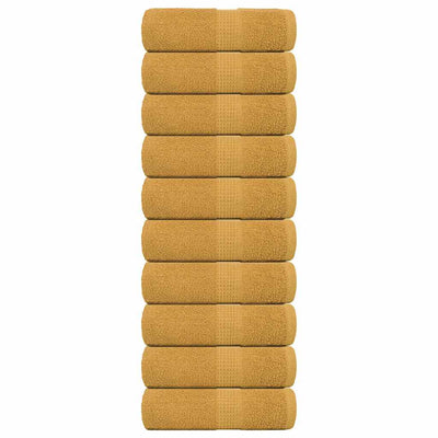 Vidaxl Guest Wipes 10 PCS 30x50 cm 360 g m² 100% coton or couleur