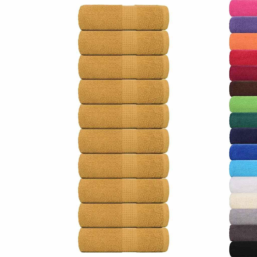 Vidaxl Guest Wipes 10 PCS 30x50 cm 360 g m² 100% coton or couleur
