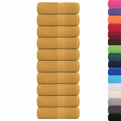 Vidaxl Guest Wipes 10 PCS 30x50 cm 360 g m² 100% coton or couleur