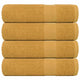 Serviettes vidaxl 4 ST 50x100 cm 360 g m² 100% coton or de couleur