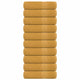 Serviettes vidaxl 10 ST 50x100 cm 360 g m² 100% coton or de couleur