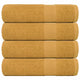 Serviettes de douche vidaxl 4 st 70x140cm 360 g m² 100% coton or de couleur