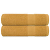 Serviettes de bain vidaxl 2 pcs 100x150 cm 360 g m² 100% coton or de couleur