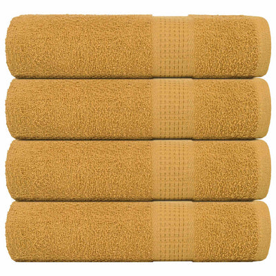 Serviettes de bain vidaxl 4 pcs 100x150 cm 360 g m² 100% coton or de couleur