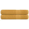 Serviettes de sauna vidaxl 2 ST 80x200 cm 360 g m² 100% coton or de couleur