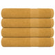 Serviettes de sauna vidaxl 4 ST 80x200 cm 360 g m² 100% coton or de couleur