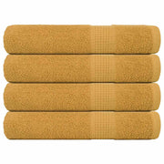 Serviettes vidaxl 4 ST 100x200 cm 360 g m² 100% coton or de couleur - afbeelding 1