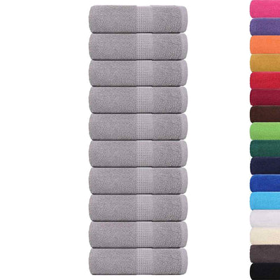 Vidaxl Guest Wipes 10 PCS 30x50 cm 360 g m² 100% coton gris