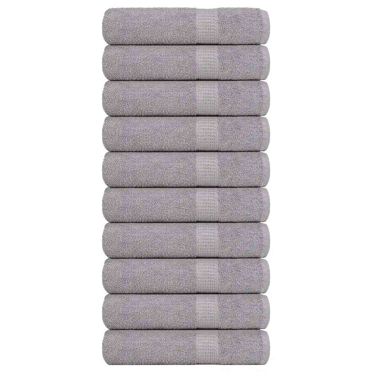 Serviettes Vidaxl 10 ST 50x100 cm 360 g m² 100% coton gris
