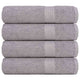 Serviettes de douche vidaxl 4 ST 70x140 cm 360 g m² 100% coton gris