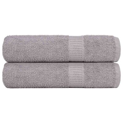 Serviettes de bain vidaxl 2 ST 100x150 cm 360 g m² 100% coton gris