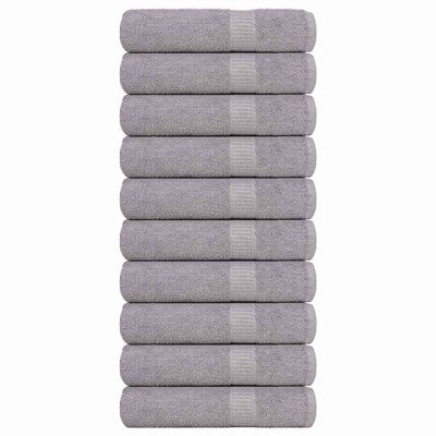 Serviettes de bain vidaxl 10 st 100x150cm 360 g m² 100% coton gris