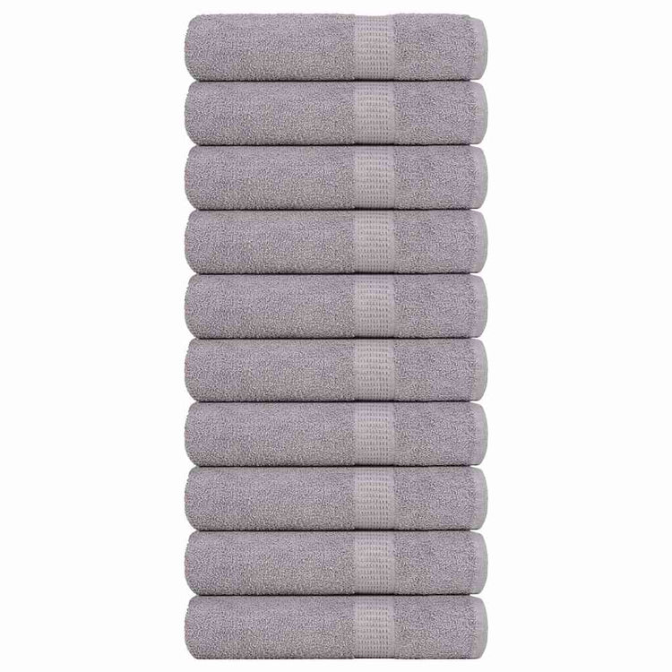 Serviettes de bain vidaxl 10 st 100x150cm 360 g m² 100% coton gris