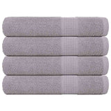 Serviettes de sauna vidaxl 4 ST 80x200 cm 360 g m² 100% coton gris - afbeelding 2