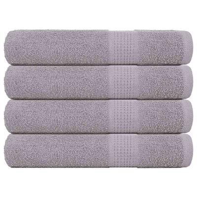 Serviettes de sauna vidaxl 4 ST 80x200 cm 360 g m² 100% coton gris