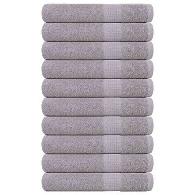 Serviettes de sauna vidaxl 10 ST 80x200 cm 360 g m² 100% coton gris