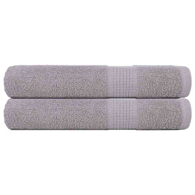 Serviettes vidaxl 2 pcs 100x200 cm 360 g m² 100% coton gris