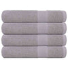 Serviettes Vidaxl 4 PCS 100x200 cm 360 g m² 100% coton gris