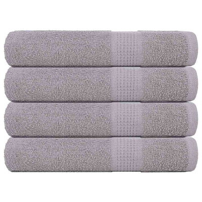 Serviettes Vidaxl 4 PCS 100x200 cm 360 g m² 100% coton gris