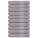 Serviettes vidaxl 10 pcs 100x200 cm 360 g m² 100% coton gris