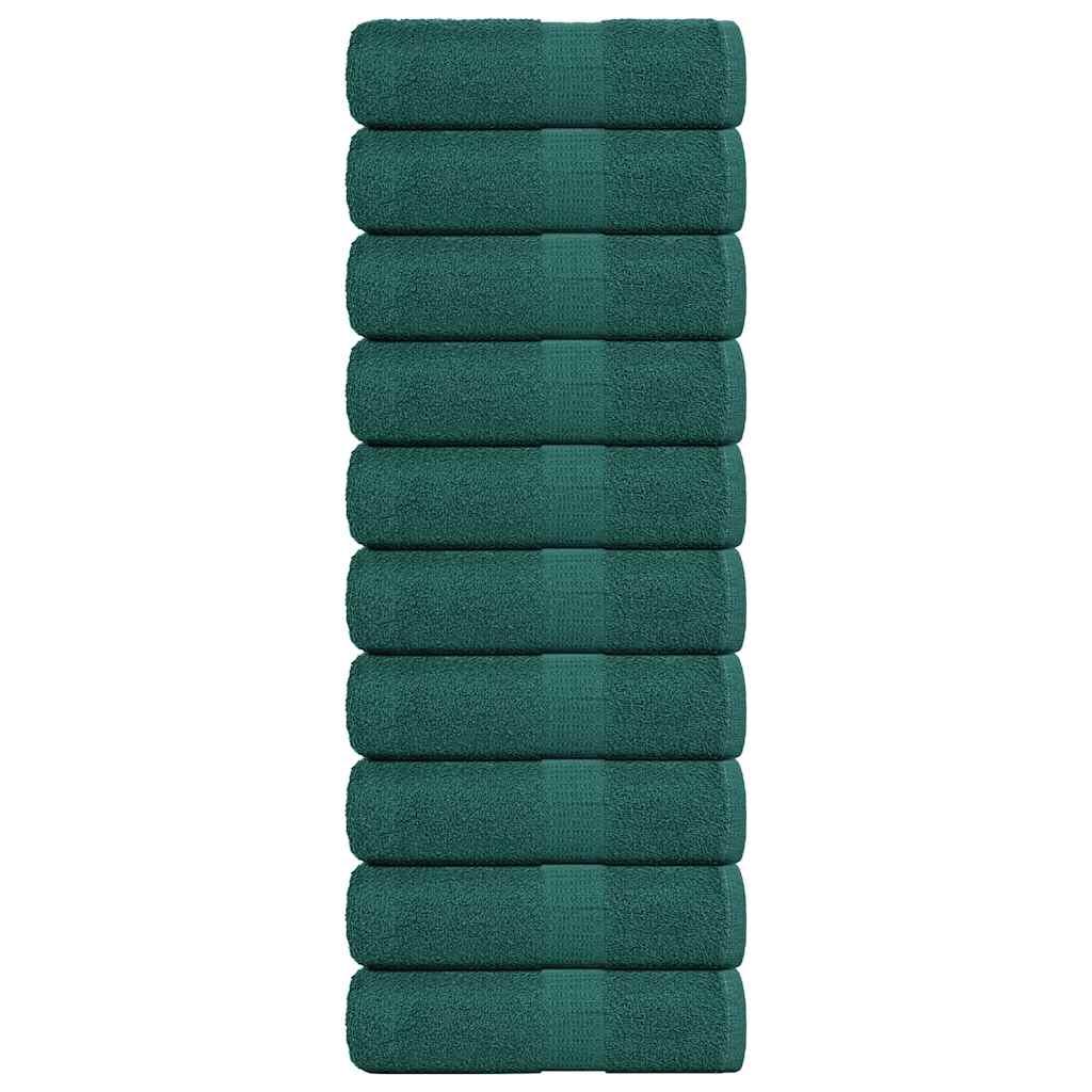 Vidaxl Guest Wipes 10 PCS 30x50 cm 360 g m² 100% coton vert